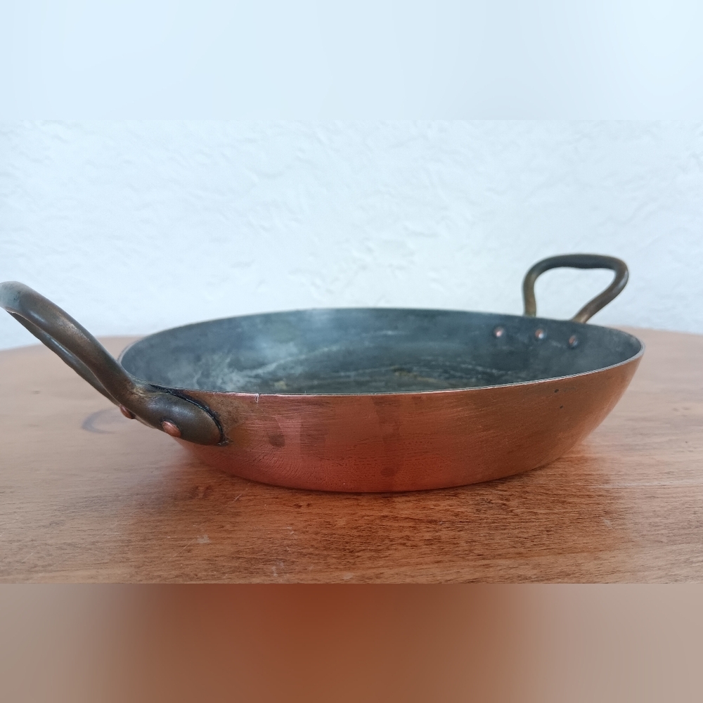 Copper Frying Pan with Handles